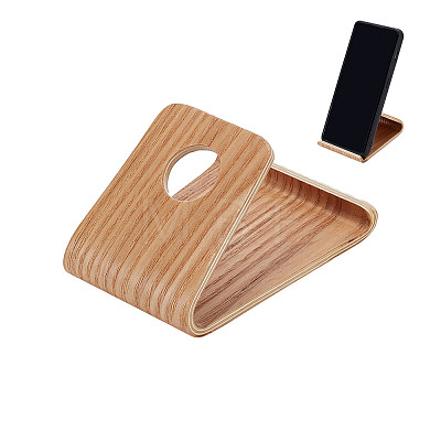 Wooden Mobile Phone Holders AJEW-WH0270-142A-1
