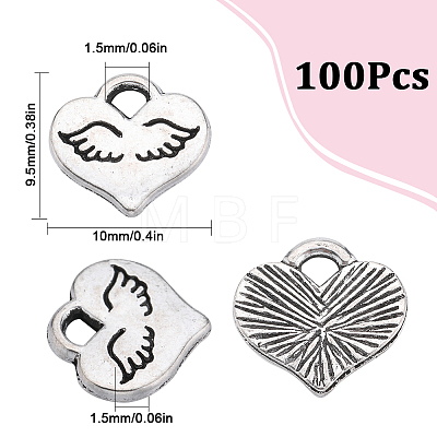 SUNNYCLUE 100Pcs Tibetan Style Alloy Charms FIND-SC0006-36-1