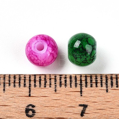 Baking Painted Glass Beads DGLA-S115-6mm-MS-1