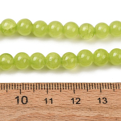 6MM Dyed Natural Green Jade Round Beaded Necklaces GG-CBAA808-04P-B-1