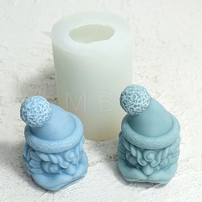 3D Dancing Lion Head DIY Food Grade Silicone Statue Candle Molds PW-WG99762-01-1