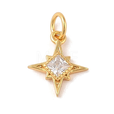 925 Sterling Silver Pave Clear Cubic Zirconia Star Charms STER-K181-01C-G-1