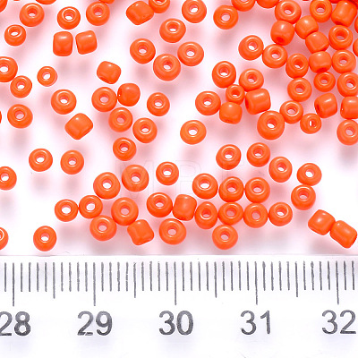 8/0 Baking Paint Glass Round Seed Beads SEED-C029-B-01-1