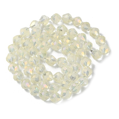 Electroplate Transparent Glass Beads Strands EGLA-I019-FR05-1