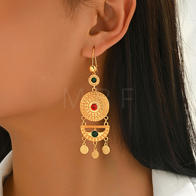 Alloy Flat Round Hoop Earrings HY5125-1