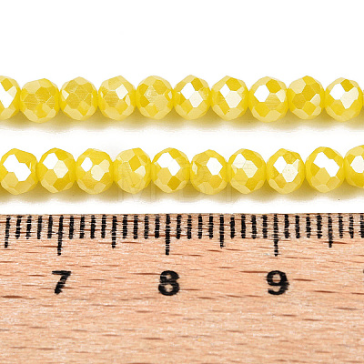 Electroplate Glass Beads Strands EGLA-A044-P4mm-B04-1