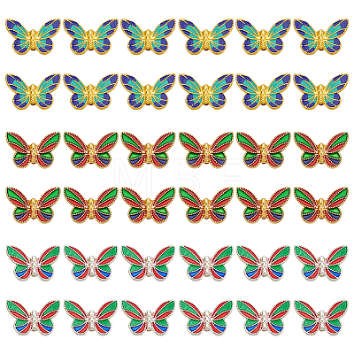 36Pcs 3 Colors Alloy Enamel Beads FIND-CA0009-29-1