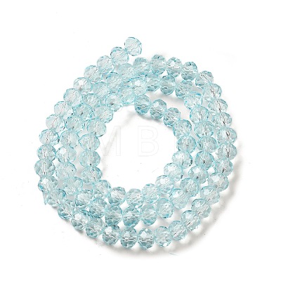 Transparent Baking Paint Glass Beads Strands DGLA-A034-T6mm-D06-1