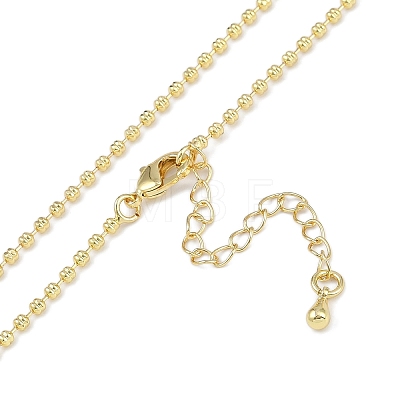 Rack Plating Brass Ball Chain Necklaces for Women NJEW-K382-02G-1