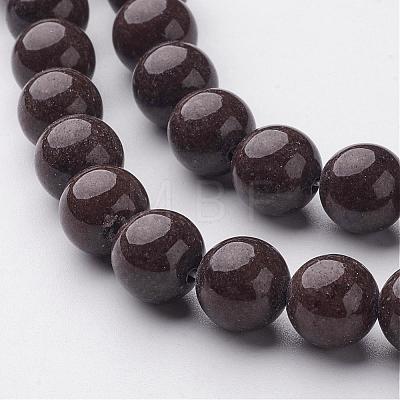 Natural Mashan Jade Round Beads Strands G-D263-10mm-XS14-1