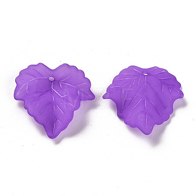 Autumn Theme Transparent Frosted Acrylic Pendants X-PAF002Y-8-1