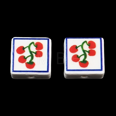 Printed Handmade Porcelain Beads PORC-G016-04-1