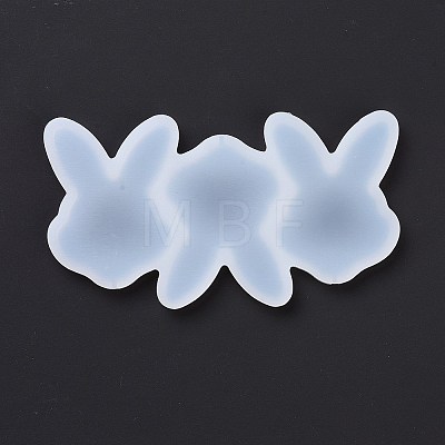 DIY Rabbit's Head Lollipop Making Silhouette Silicone Molds X-DIY-E051-02-1