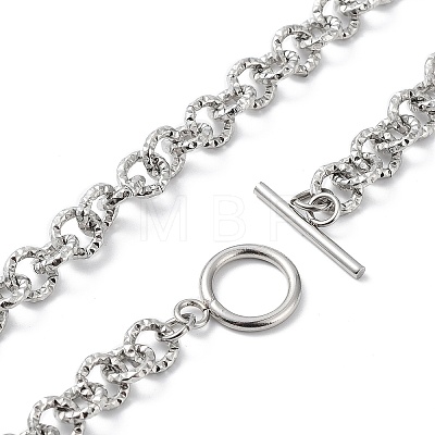 304 Stainless Steel Rolo Chain Necklace NJEW-K249-02P-1