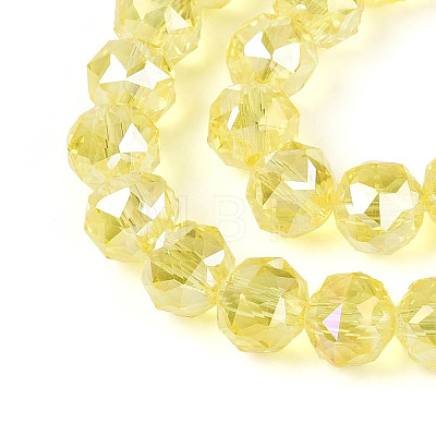 AB Color Plated Transparent Glass Round Beads Strands EGLA-T029-8mm-12T-16-1