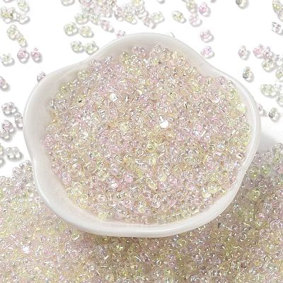 AB Color Plated Glass Seed Beads SEED-L011-06B-02-1