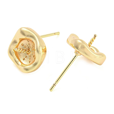 Brass Stud Earring Finding X-KK-L208-49G-1