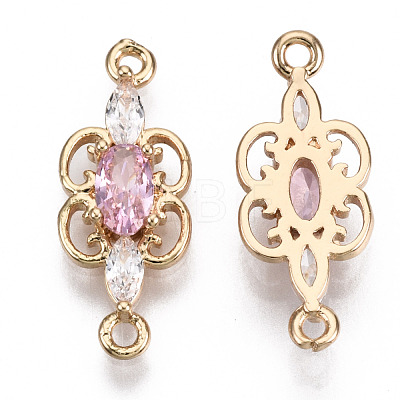 Brass Micro Pave Cubic Zirconia Links Connectors KK-R111-008-A04-1