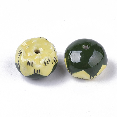 Handmade Porcelain Beads X-PORC-N004-B-66-1