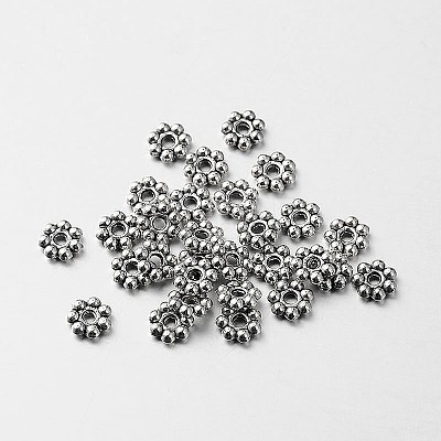 Tibetan Style Alloy Daisy Spacer Beads LS-X-TIBEB-O004-07-1