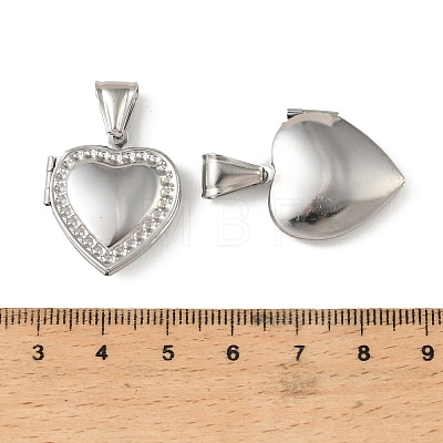 316 Stainless Steel Locket Pendants STAS-K321-25P-1