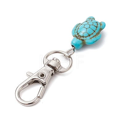 Sea Turtle Synthetic Howlite Pendant Decorations HJEW-JM02382-1