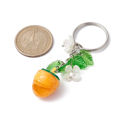 Fruits & Leaf Acrylic Pendant Keychain KEYC-JKC00680-02-1