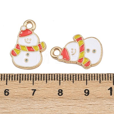 Christmas Themes Alloy Enamel Pendants ENAM-Z023-01G-08-1
