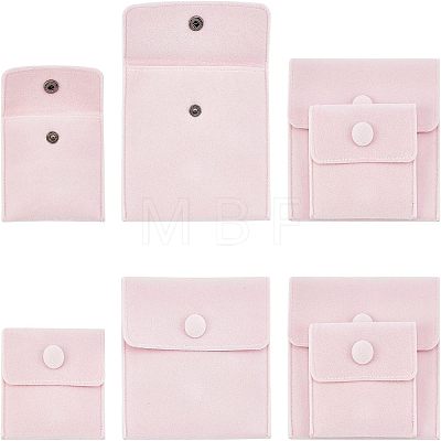 8Pcs 2 Style Square Velvet Jewelry Bags TP-FH0001-01A-1