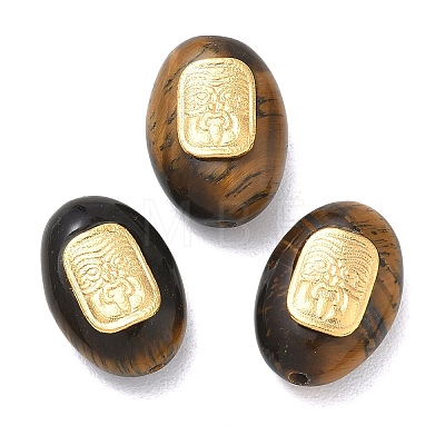 Natural Tiger Eye Oval Beads GG-D002-08G-1