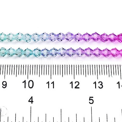 Gradient Color Baking Paint Glass Bead Strands X1-DGLA-A039-T2mm-A011-1