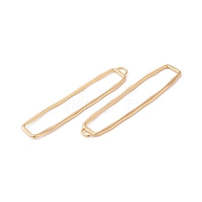 Brass Open Back Bezel Big Pendants X-KK-O144-29G-1