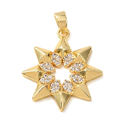 Brass Rhinestone Pendants RB-CBA2C2D-02G-1