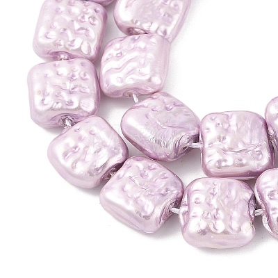 Electroplated Shell Pearl Beads Strands BSHE-Z007-01A-1