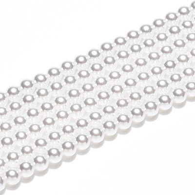 Baking Painted Pearlized Glass Pearl Bead Strands HY-N002-3mm-A12-1