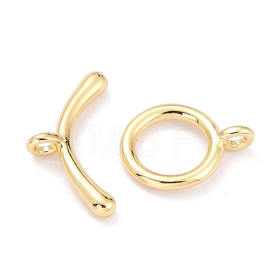 Rack Plating Brass Toggle Clasps KK-B036-09G-1