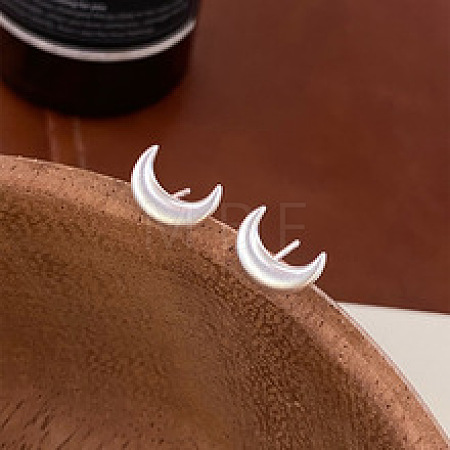 925 Sterling Silver Stud Earring EJEW-C176-02MS-1