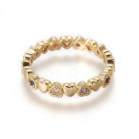 Cubic Zirconia Rings RJEW-P074-08G-1
