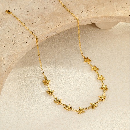 Ocean 304 Stainless Steel Link Chain Necklaces for Women NJEW-A060-01A-G-1