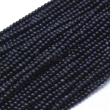 Synthetic Blue Goldstone Beads Strands G-D0013-82-1