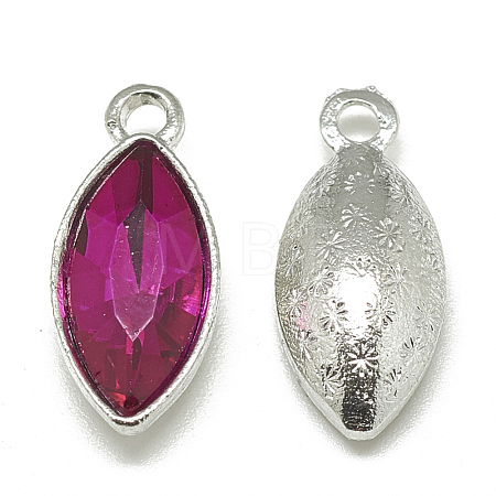 Alloy Glass Pendants PALLOY-T041-7x15mm-09-1