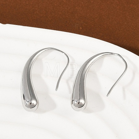 304 Stainless Steel Teardrop Dangle Earrings EJEW-S272-06P-1