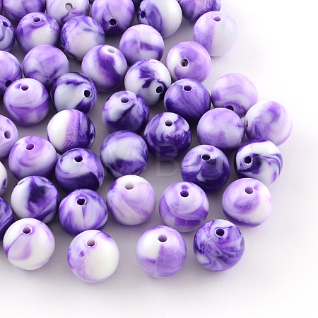 Opaque Acrylic Beads SACR-R853-10mm-210-1