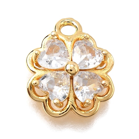 Brass Micro Pave Cubic Zirconia Pendants LS-KK-D385-01G-01-1