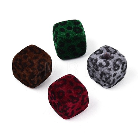 Flocking Opaque Acrylic Beads OACR-T030-03M-1