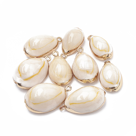 Cowrie Shell Pendants X-SSHEL-T004-02-1