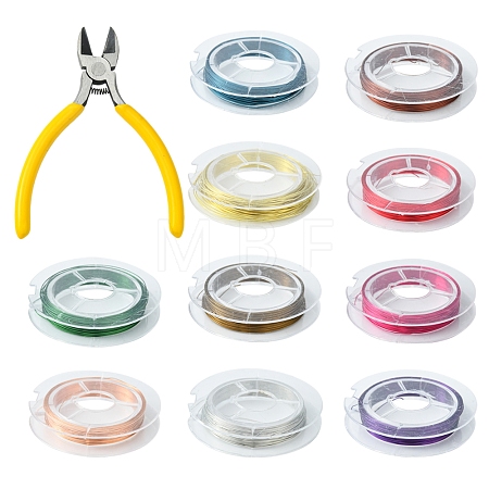 10 Rolls 10 Color Copper Jewelry Wire CWIR-FS0001-02-1