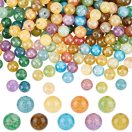 270Pcs 9 Colors Imitation Cracked Jade Glass Beads Sets GLAA-AR0001-37-1
