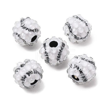 Sports Theme Opaque Acrylic European Beads RB-CBA95A4-04A-01-1