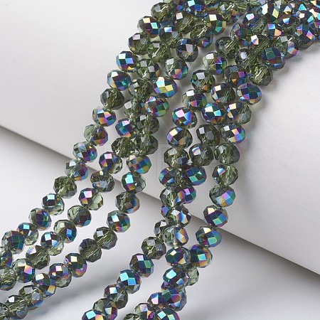 Electroplate Transparent Glass Beads Strands EGLA-A034-T4mm-Q17-1